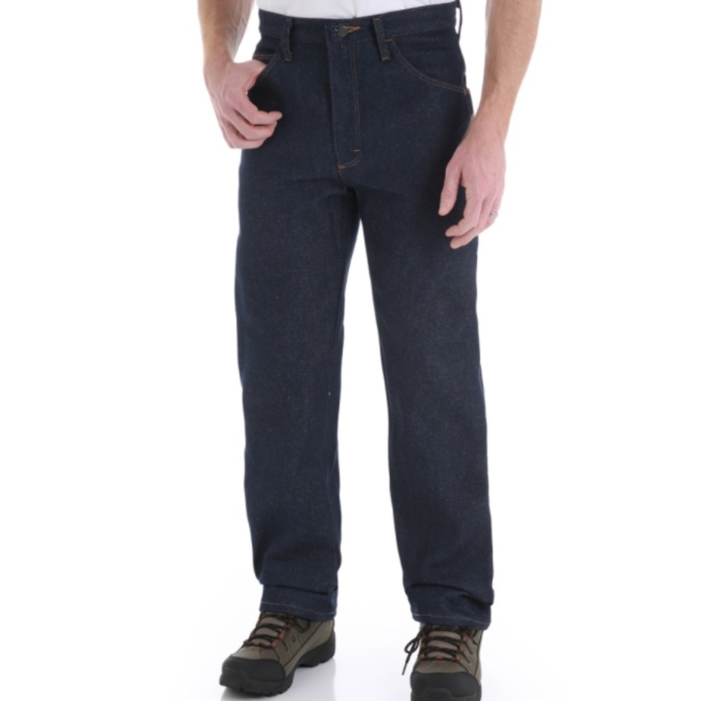 Men’s Rustler Dark Wash Denim Regular Fit Boot Jeans, Size 36x32